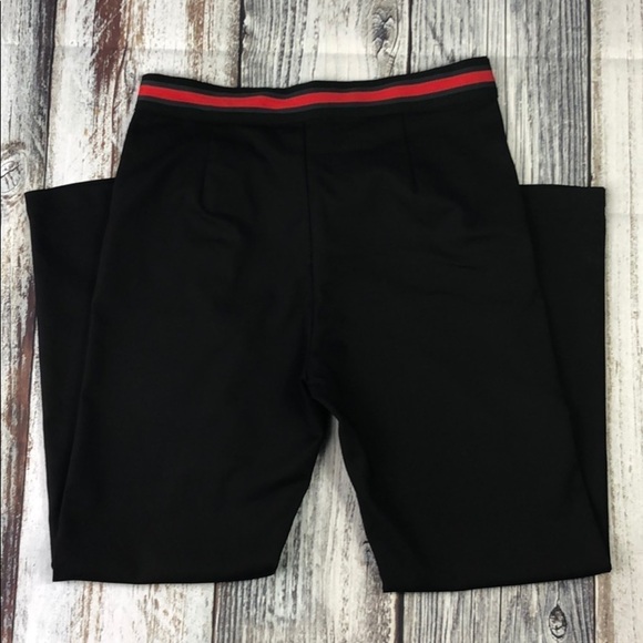 LOVESONG Black Pants w/ Green & Red Stripe SZ M - Picture 2 of 10